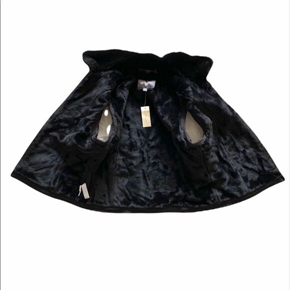 ANN TAYLOR VEST FAUX FUR LINED & COLLAR - Picture 3 of 8